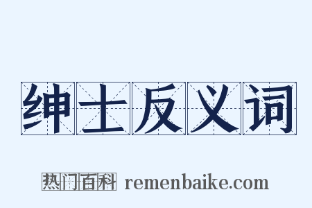 绅士反义词是什么意思的图片